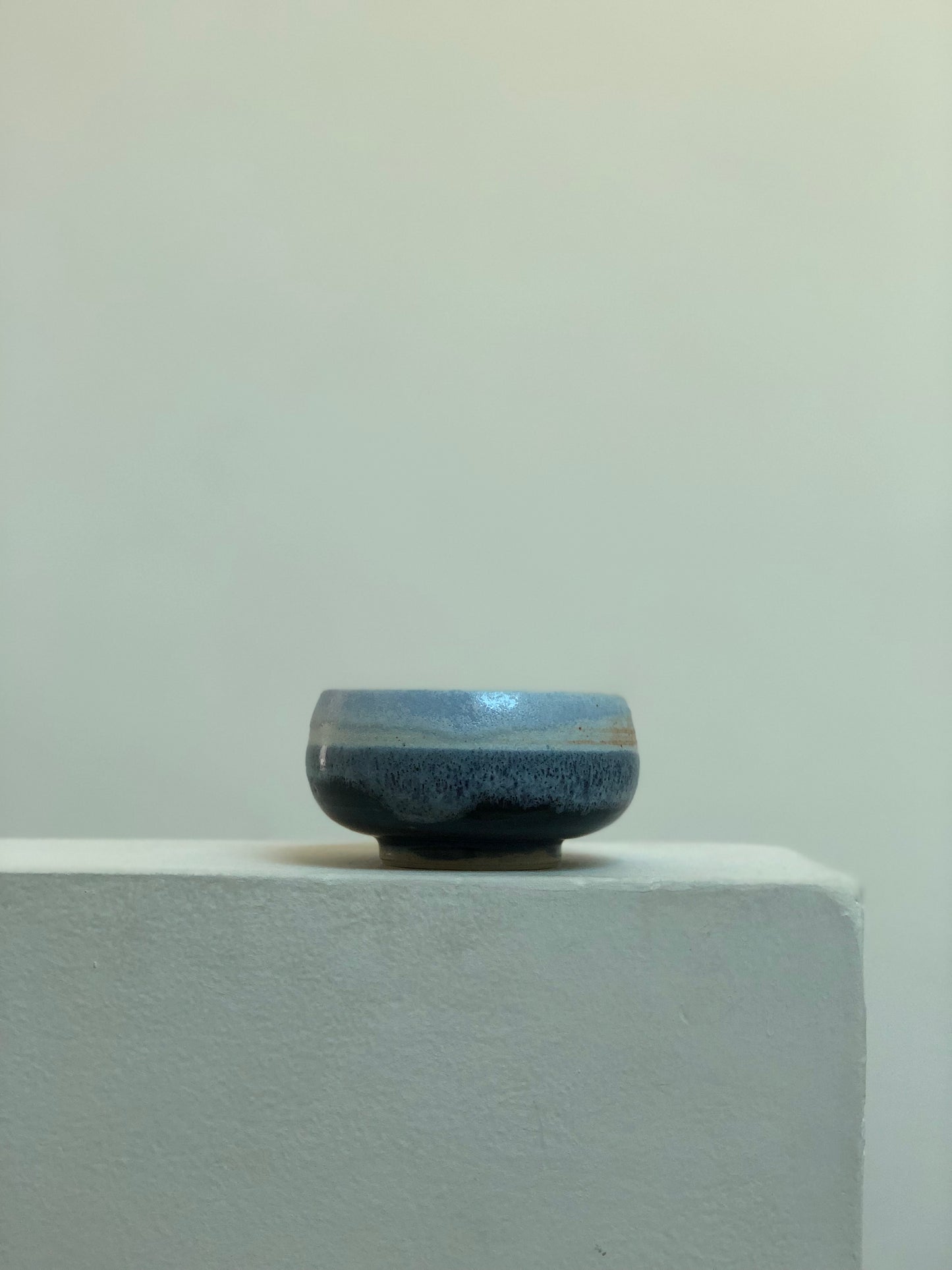 Blue Stone tea bowl 1  - Hand Made