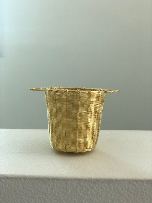 Hand Woven Brass Deep Tea Strainer