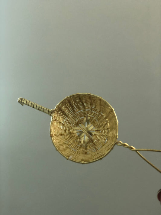 Mini Hand Woven Brass Tea Strainer