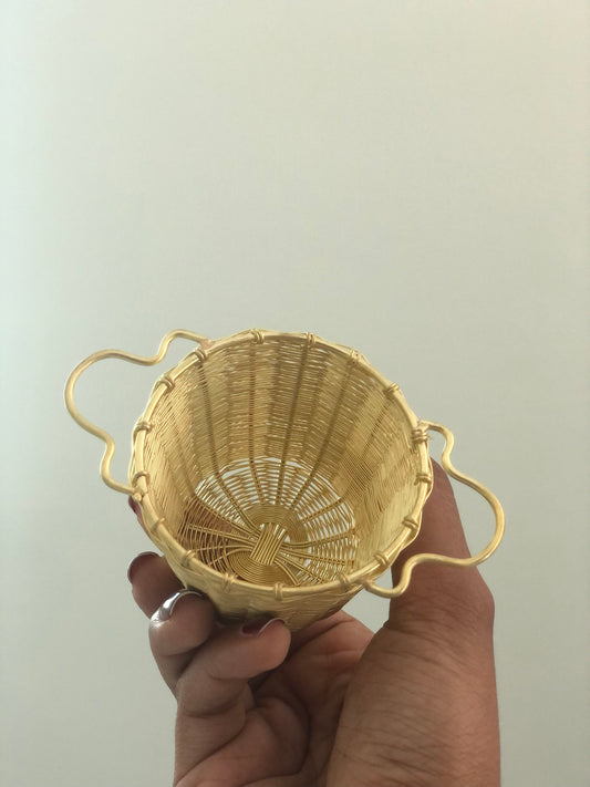 Hand Woven Brass Deep Tea Strainer